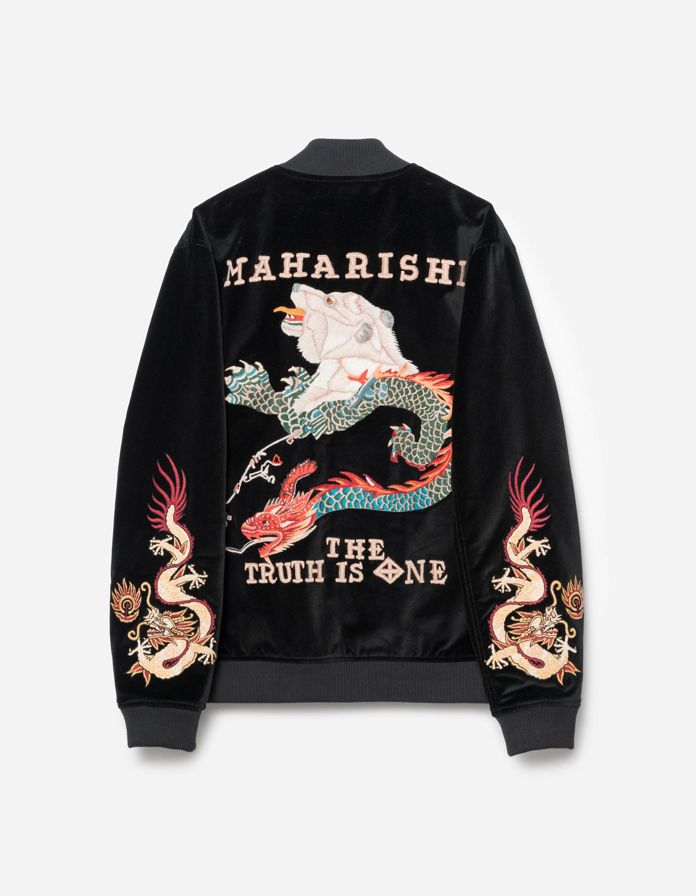 7085 Bering Strait Embroidered Tour Jacket Black – Maharishi