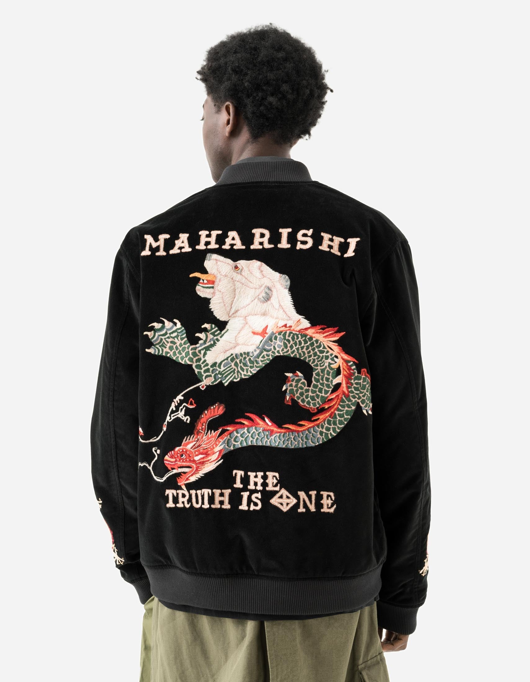 7085 Bering Strait Embroidered Tour Jacket Black – Maharishi