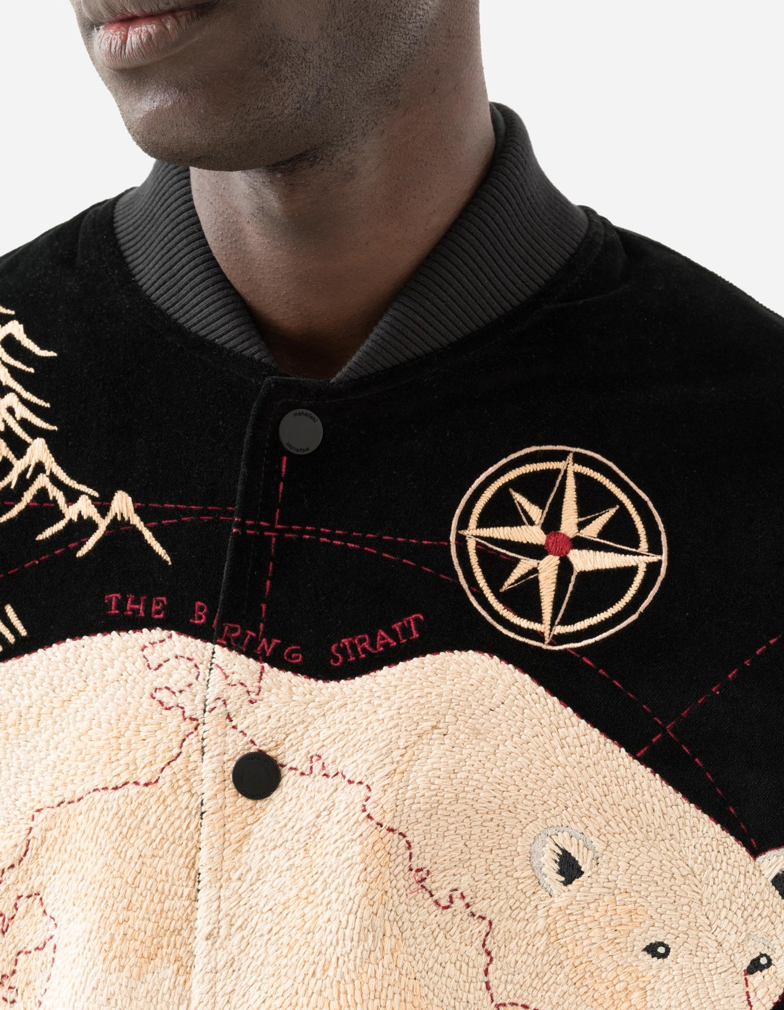 7085 Bering Strait Embroidered Tour Jacket Black