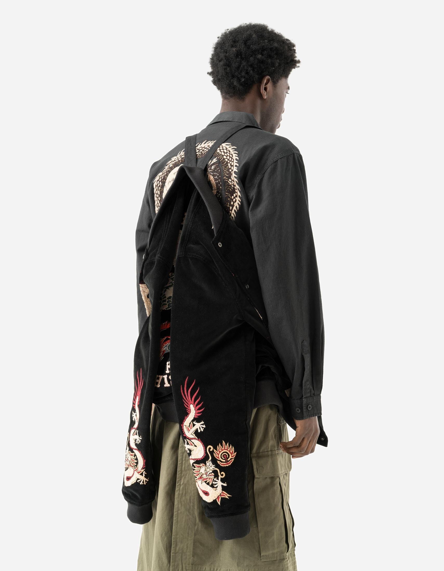 7085 Bering Strait Embroidered Tour Jacket Black – Maharishi