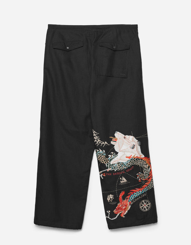 7087 The Bering Strait Embroidered Loose Snopants® Black