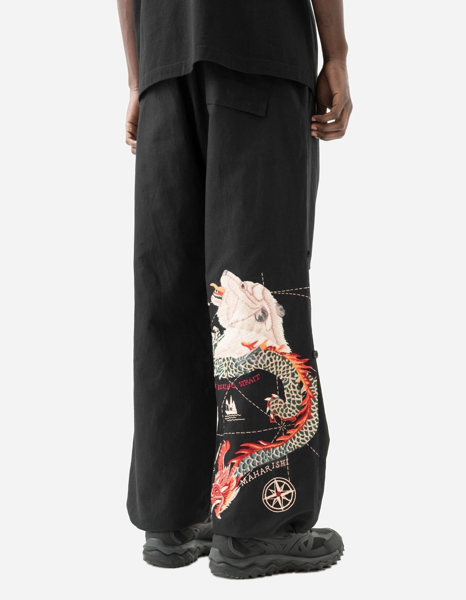 7087 The Bering Strait Embroidered Loose Snopants® Black