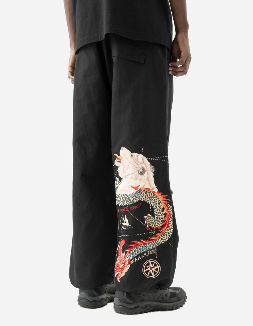 7087 The Bering Strait Embroidered Loose Snopants® Black