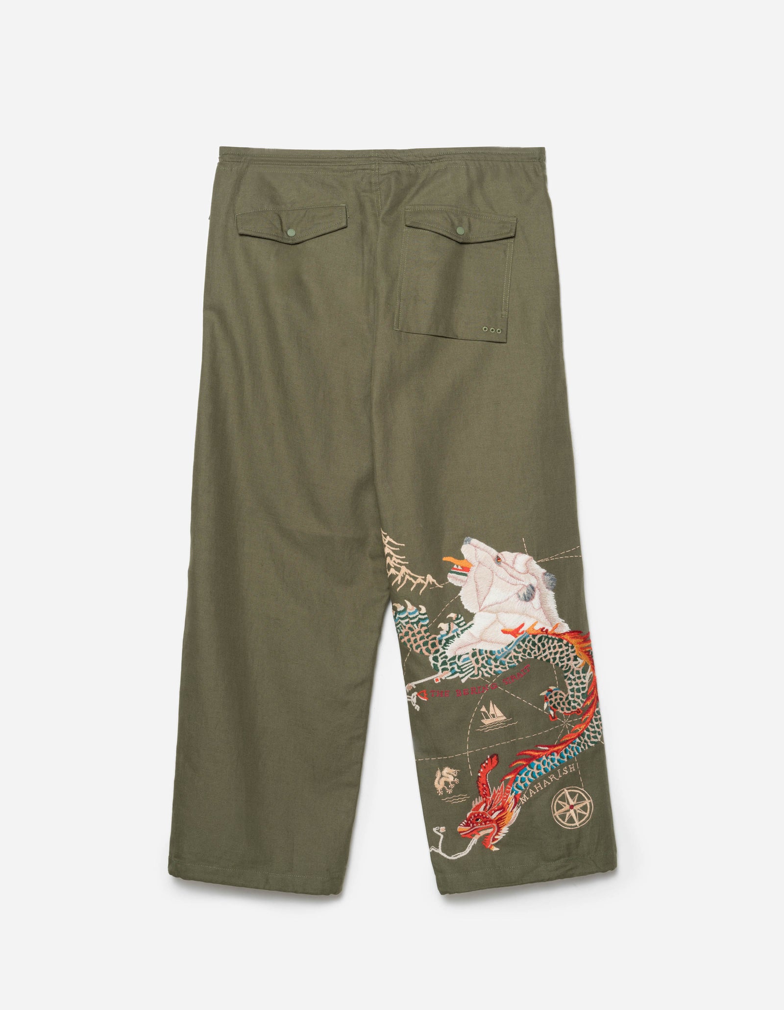 7087 The Bering Strait Embroidered Loose Snopants® Olive OG-107F