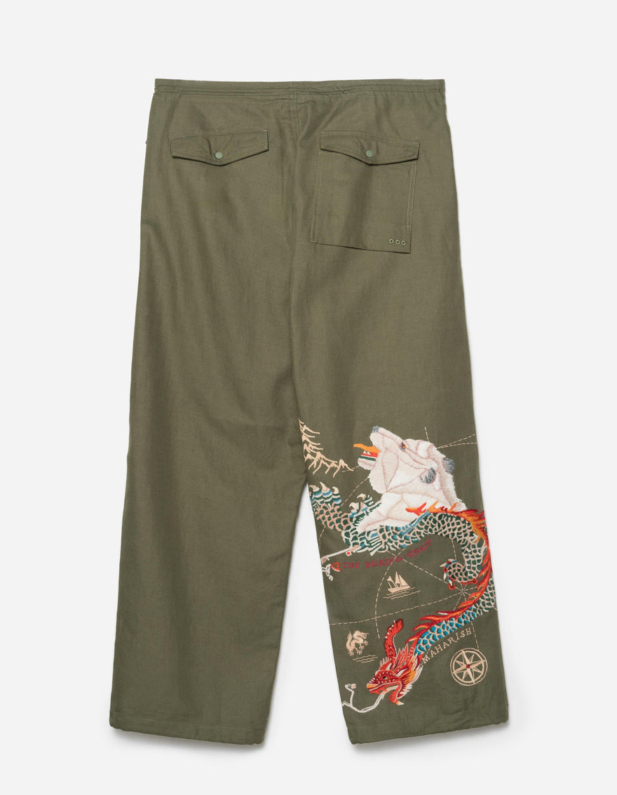 7087 The Bering Strait Embroidered Loose Snopants® Olive OG-107F