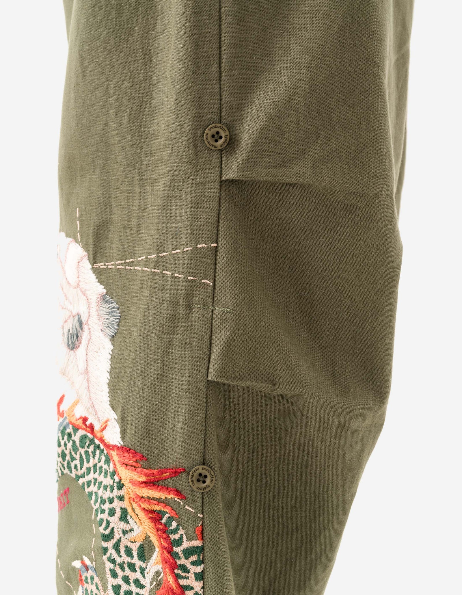 7087 The Bering Strait Embroidered Loose Snopants® Olive OG-107F