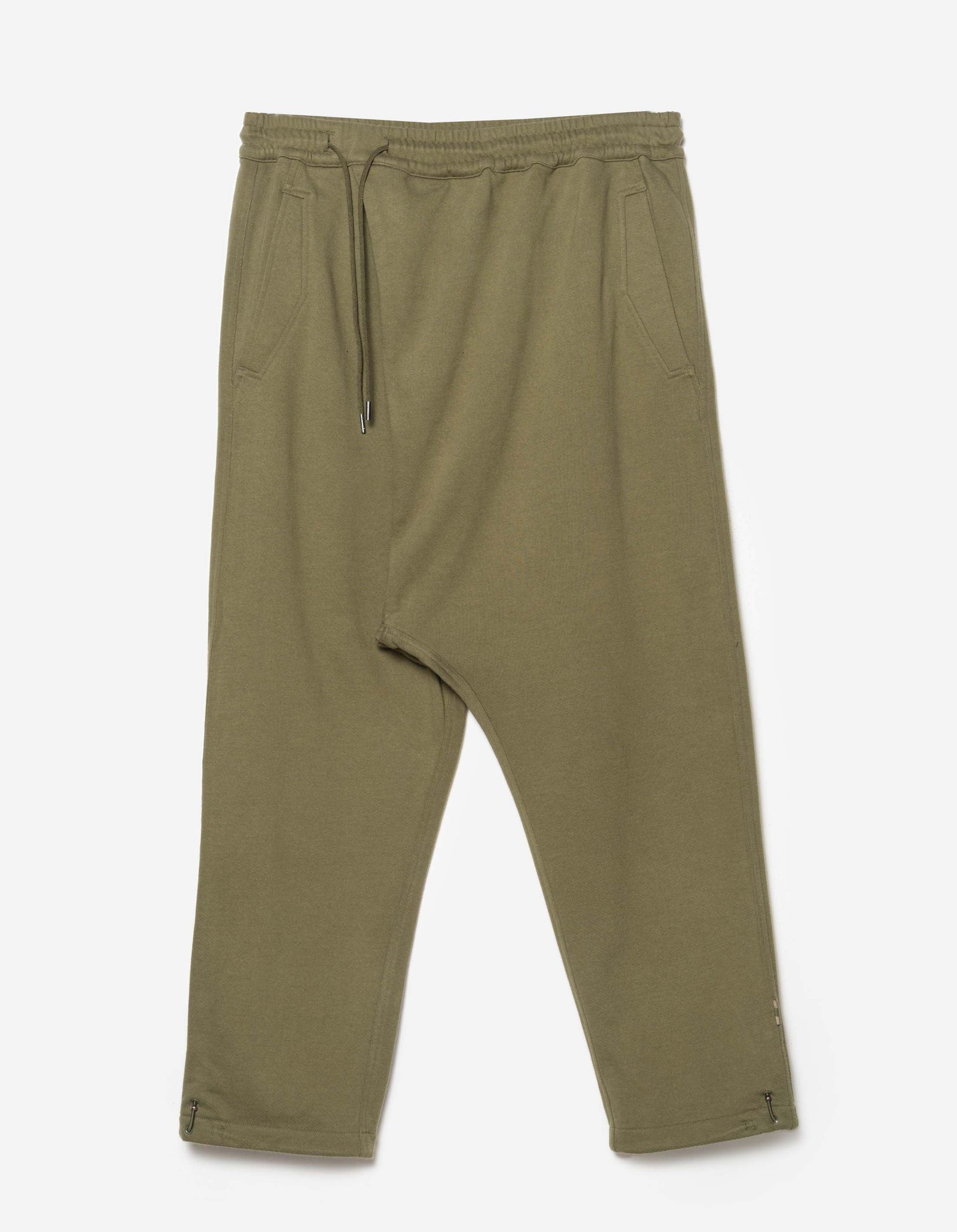 7091 Bering Strait Embroidered Asym Sweatpants Olive OG-107F
