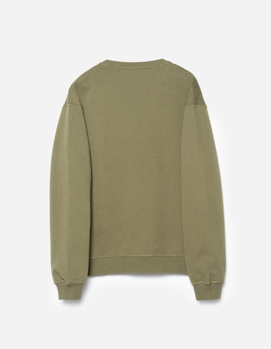 7092 Sno Panters Tour Embroidered Crew Sweat Olive OG-107F