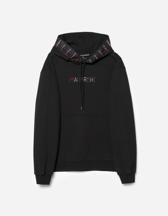 7095 Alaskan Hill Tribe Embroidered Hooded Sweat Black