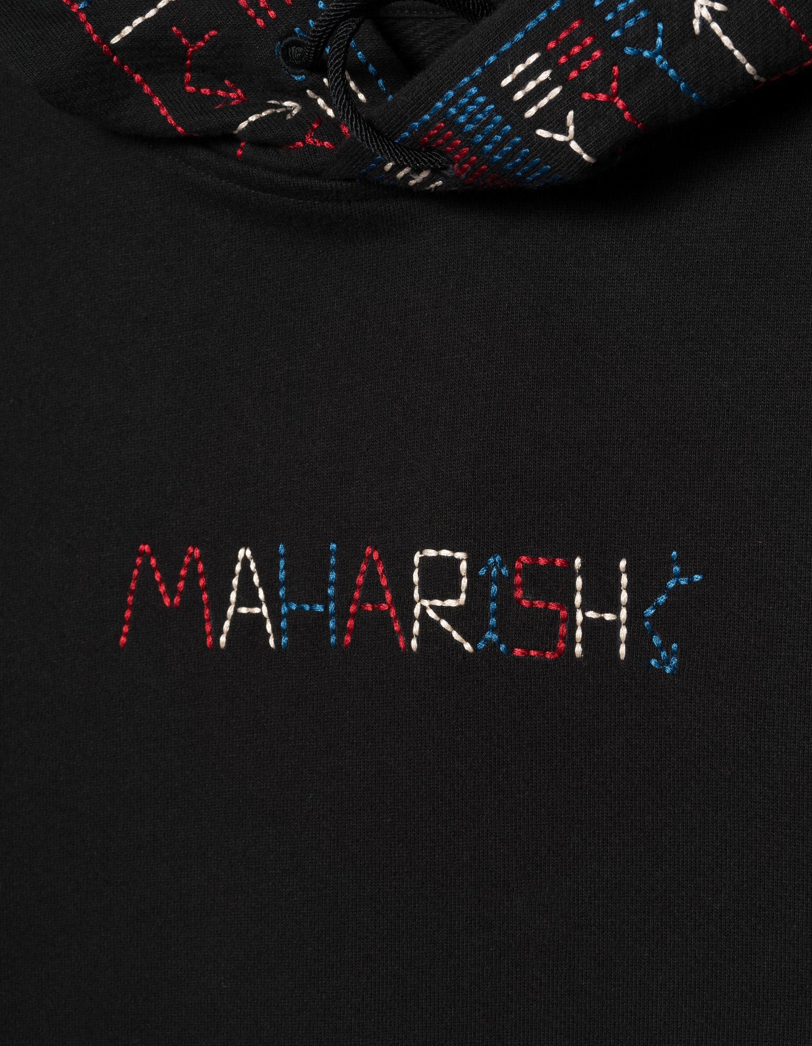 7095 Alaskan Hill Tribe Embroidered Hooded Sweat Black