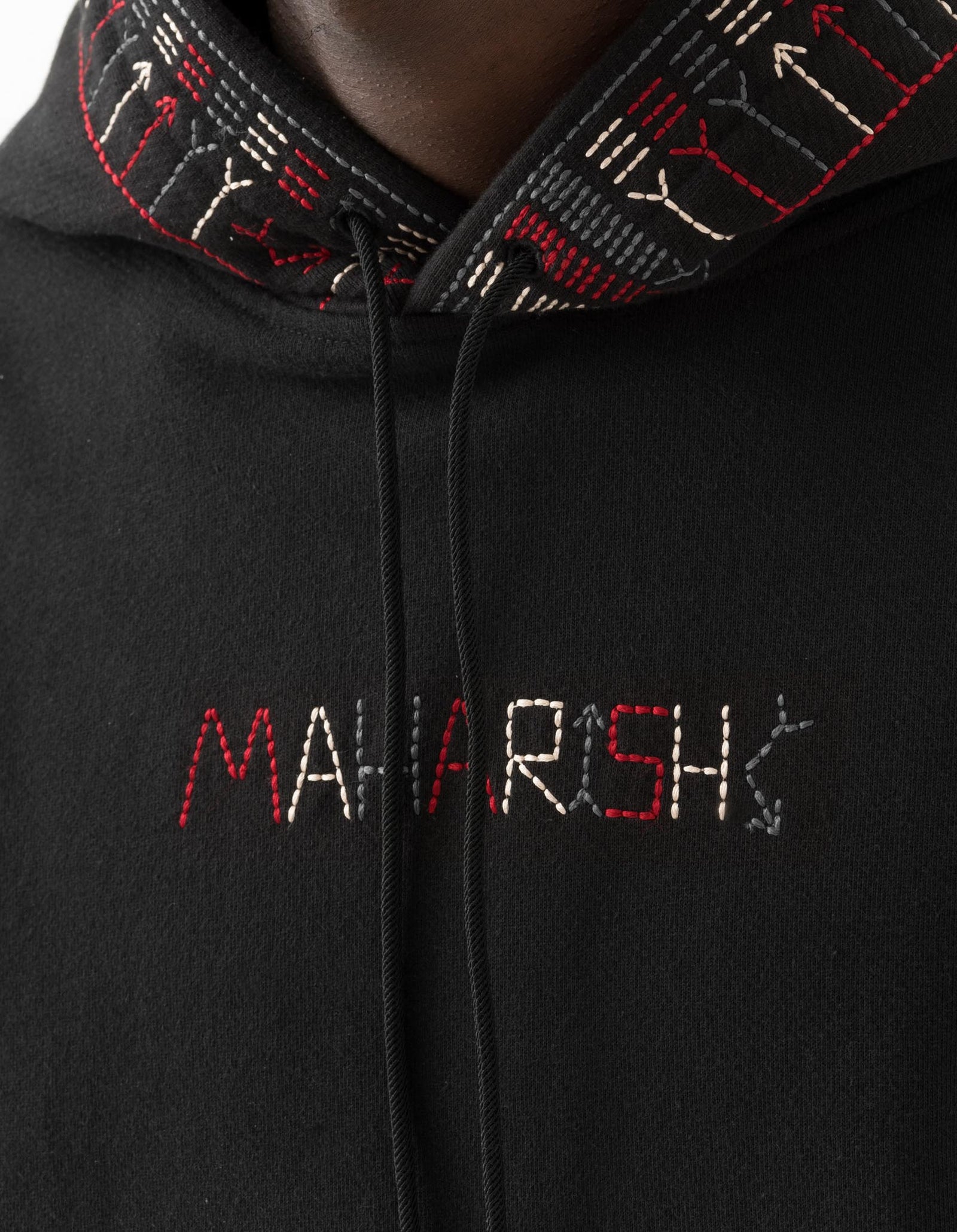 7095 Alaskan Hill Tribe Embroidered Hooded Sweat Black