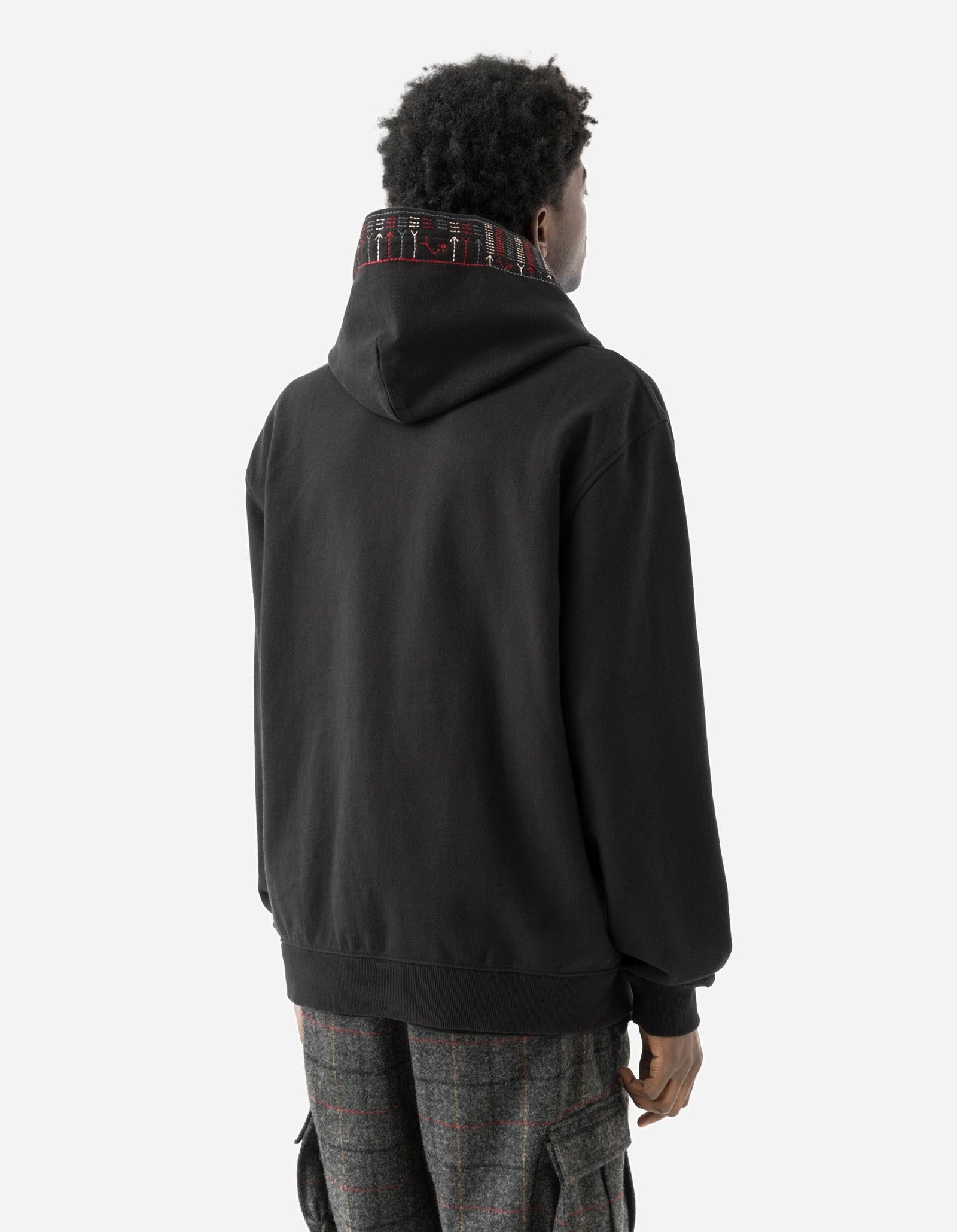 7095 Alaskan Hill Tribe Embroidered Hooded Sweat Black