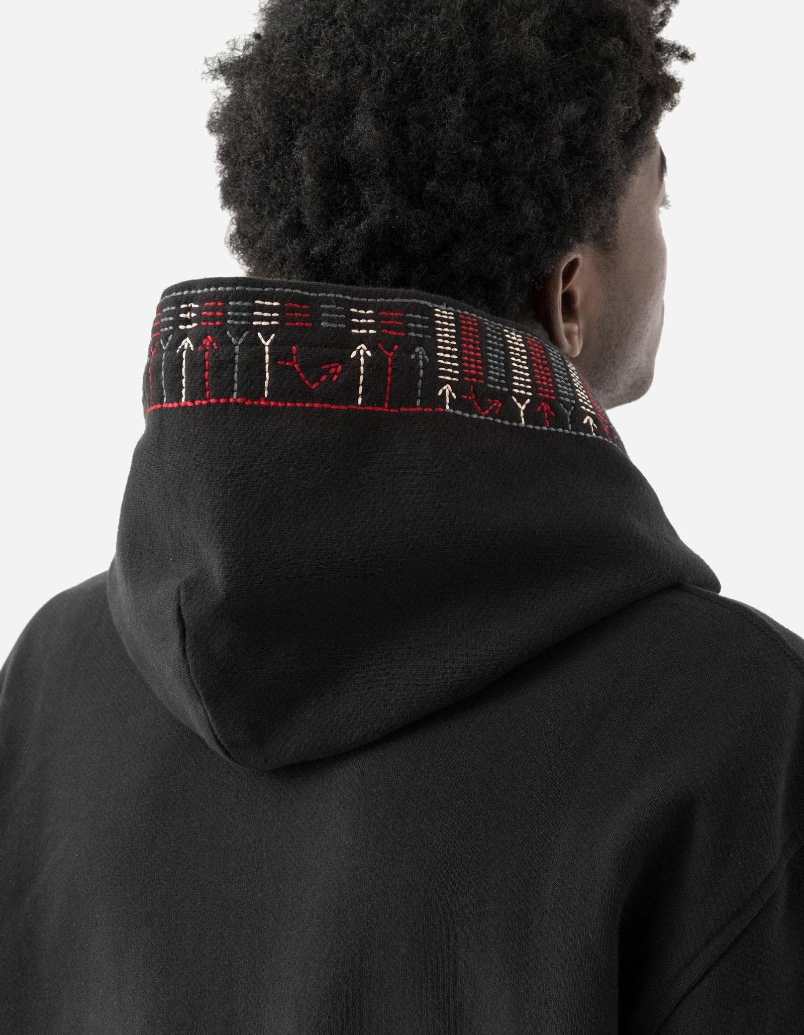 7095 Alaskan Hill Tribe Embroidered Hooded Sweat Black