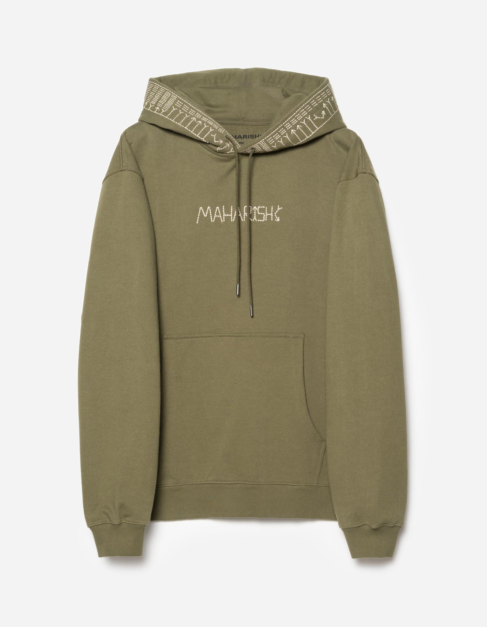 7095 Alaskan Hilltribe Embroidered Hooded Sweat Olive OG-107F