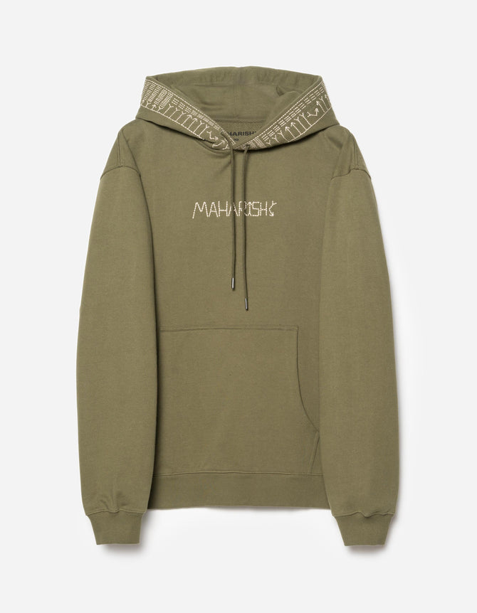 7095 Alaskan Hilltribe Embroidered Hooded Sweat Olive OG-107F