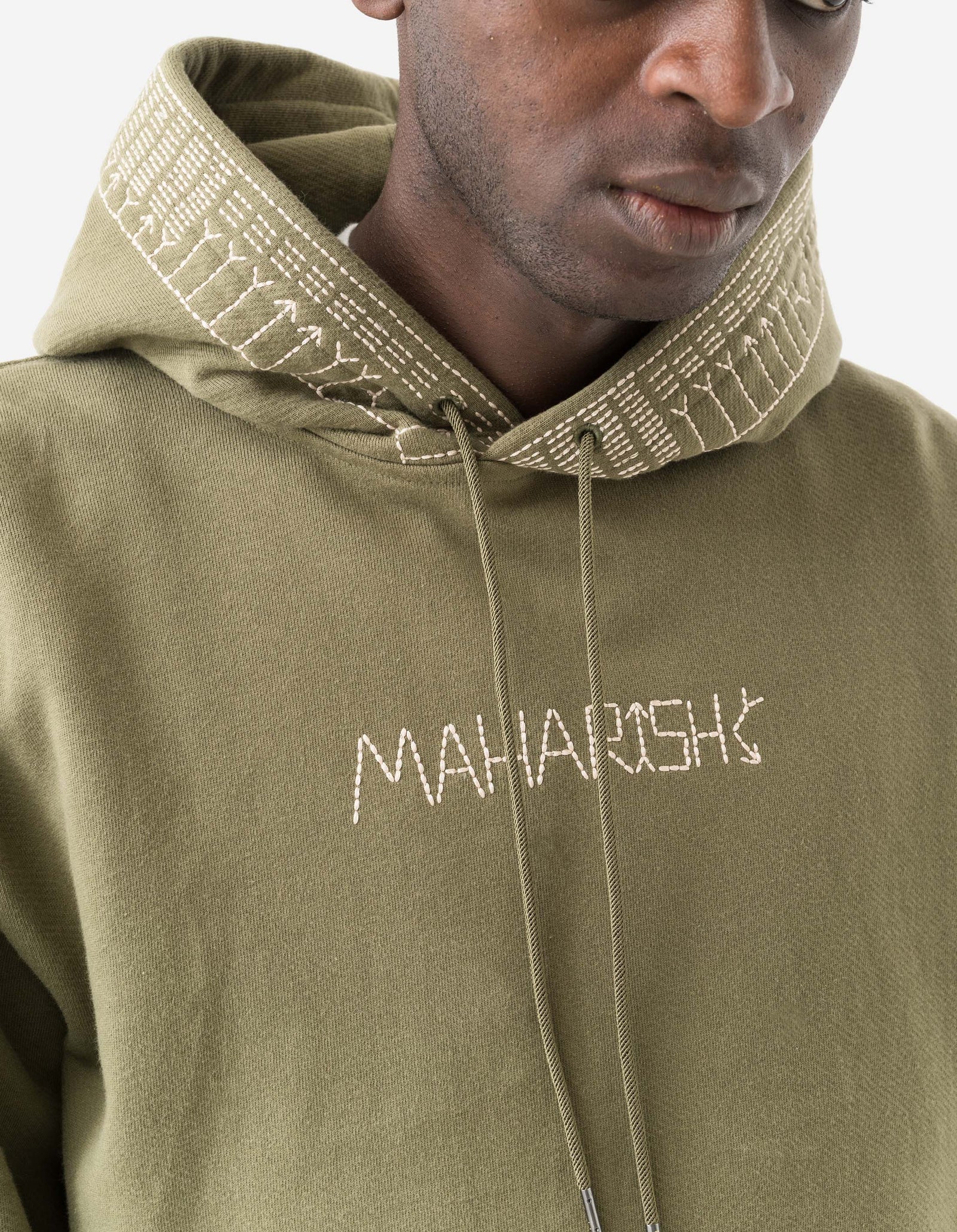 7095 Alaskan Hilltribe Embroidered Hooded Sweat Olive OG-107F