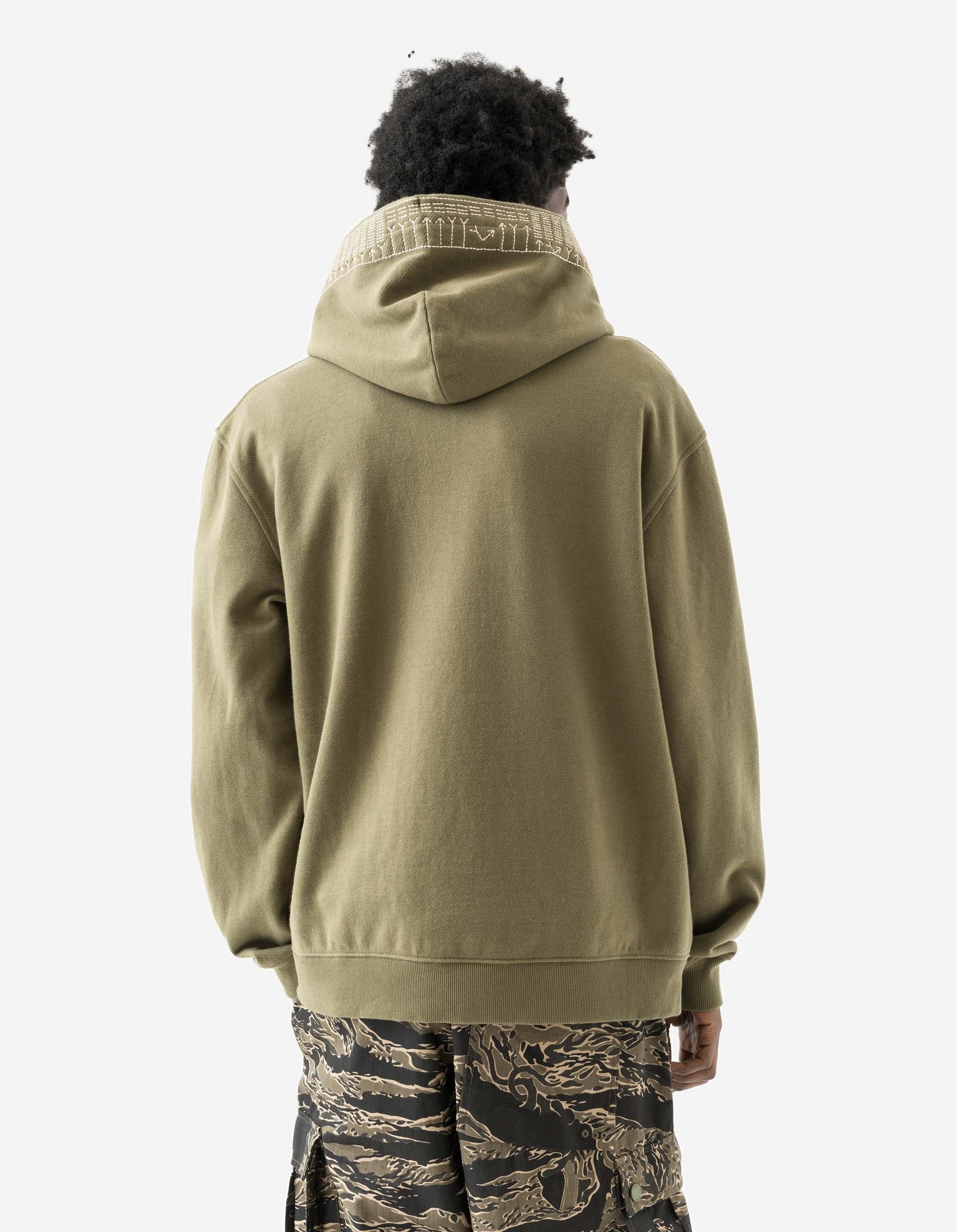7095 Alaskan Hilltribe Embroidered Hooded Sweat Olive OG-107F