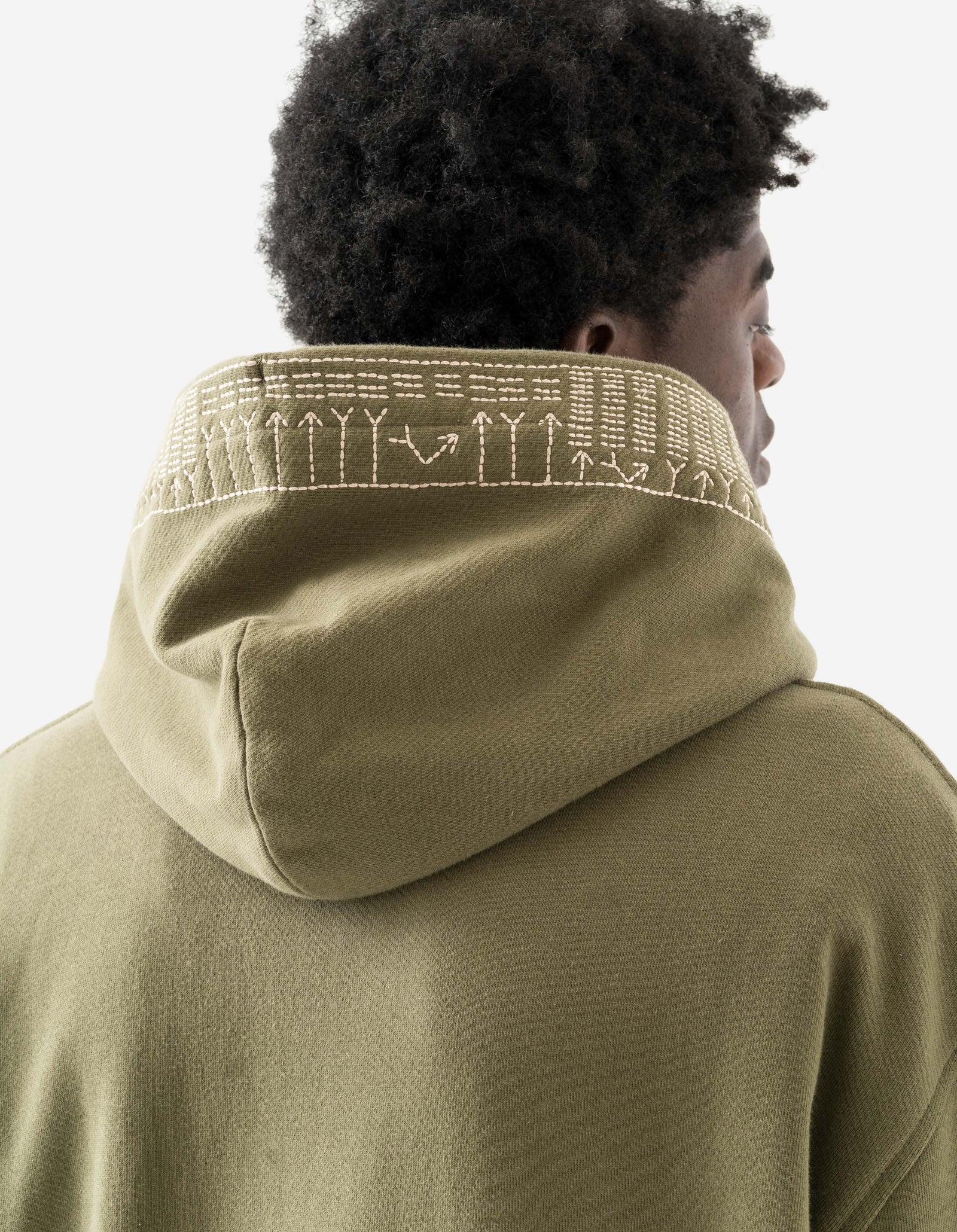 7095 Alaskan Hilltribe Embroidered Hooded Sweat Olive OG-107F