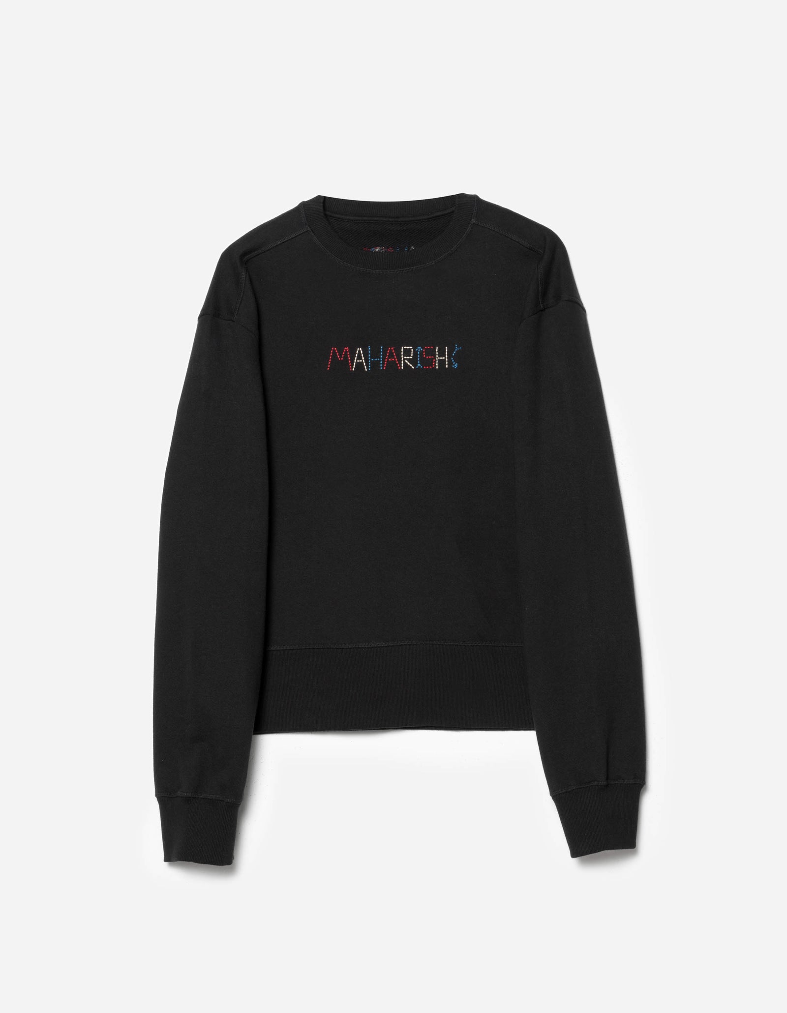 7096 Alaskan Hilltribe Embroidered Crew Sweat Black