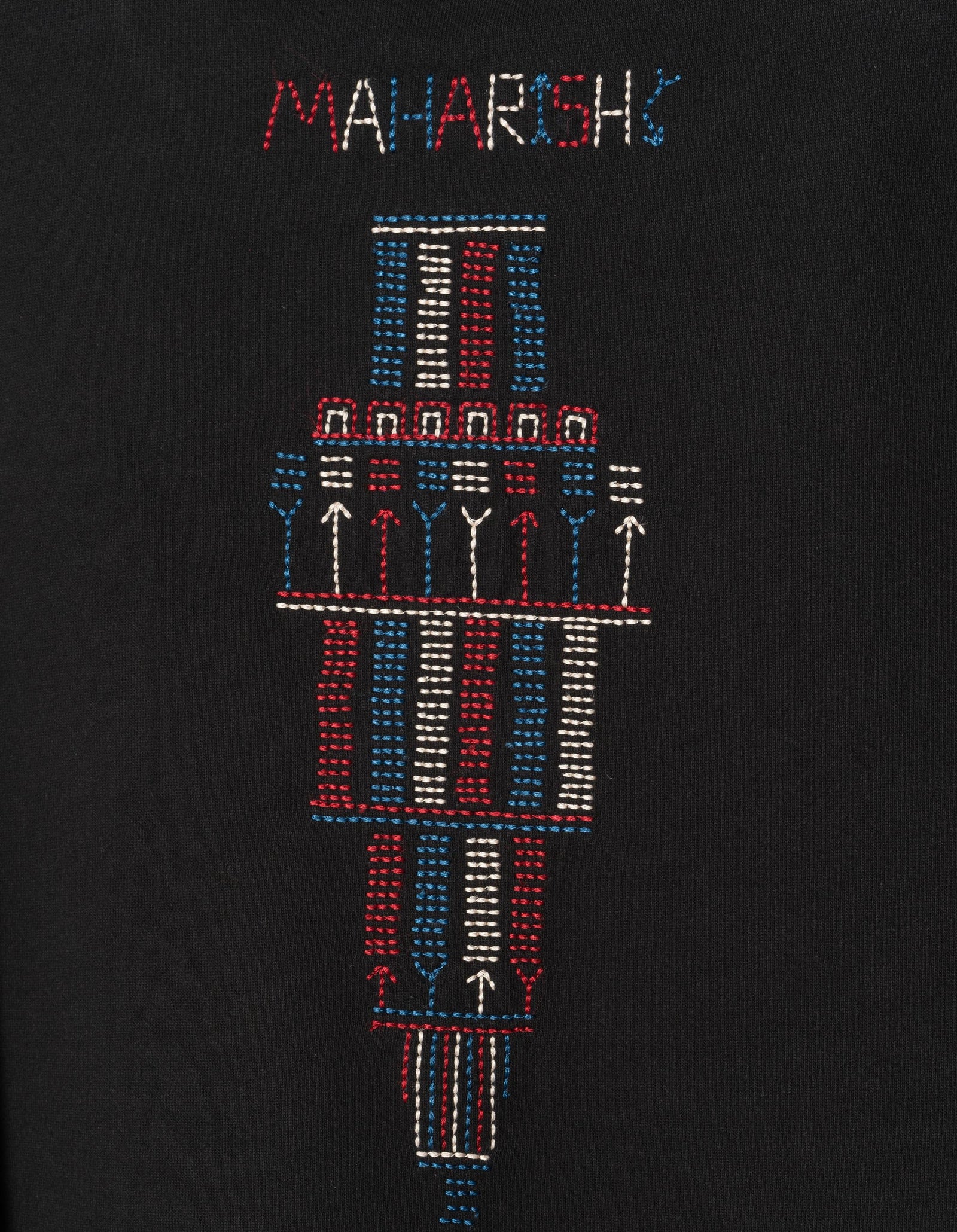 7096 Alaskan Hilltribe Embroidered Crew Sweat Black