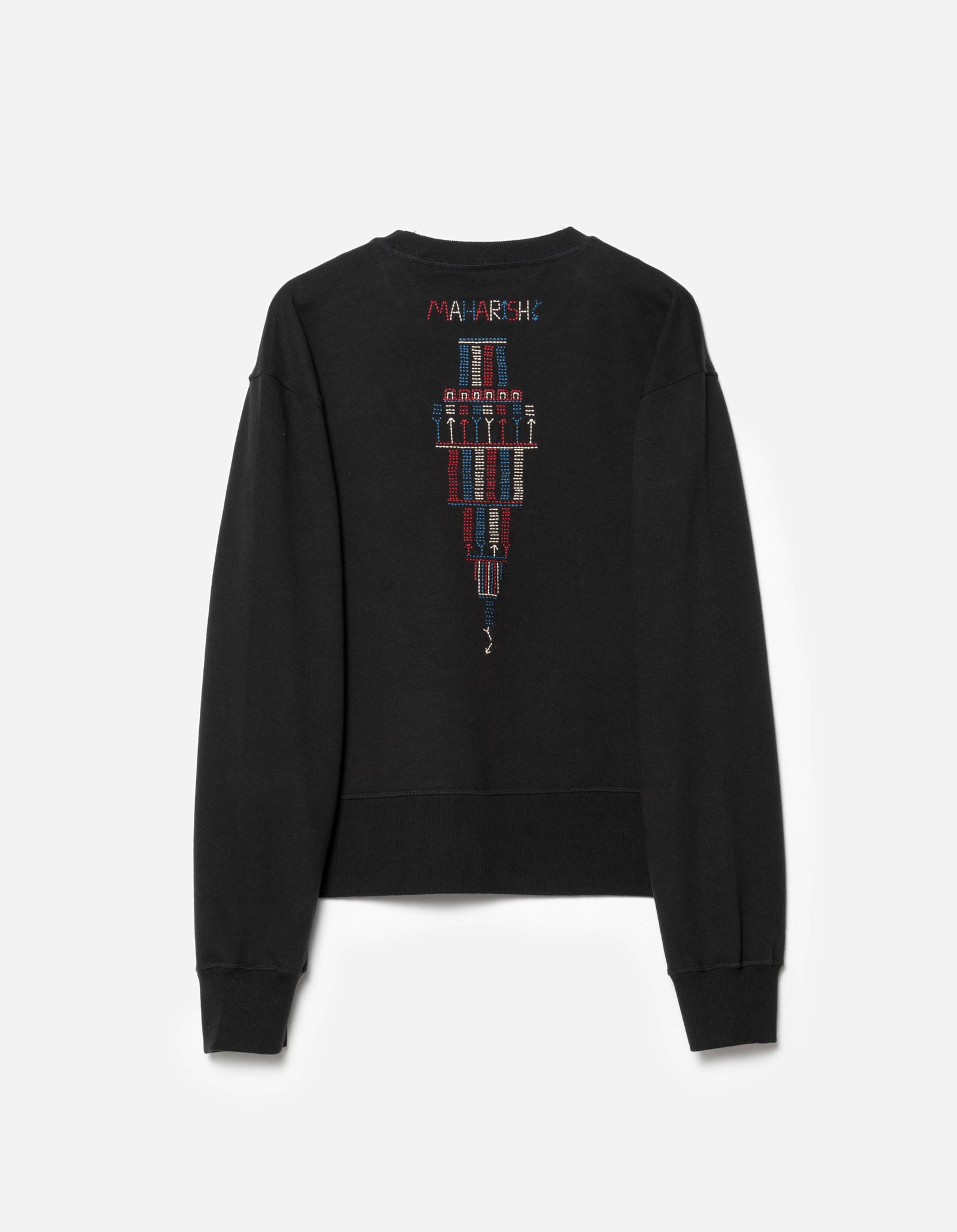 7096 Alaskan Hilltribe Embroidered Crew Sweat Black