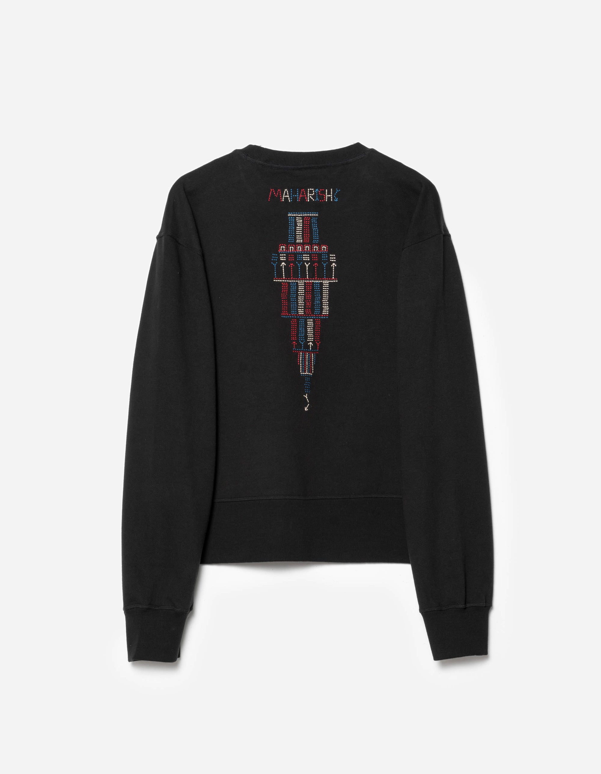 7096 Alaskan Hill Tribe Embroidered Crew Sweat Black