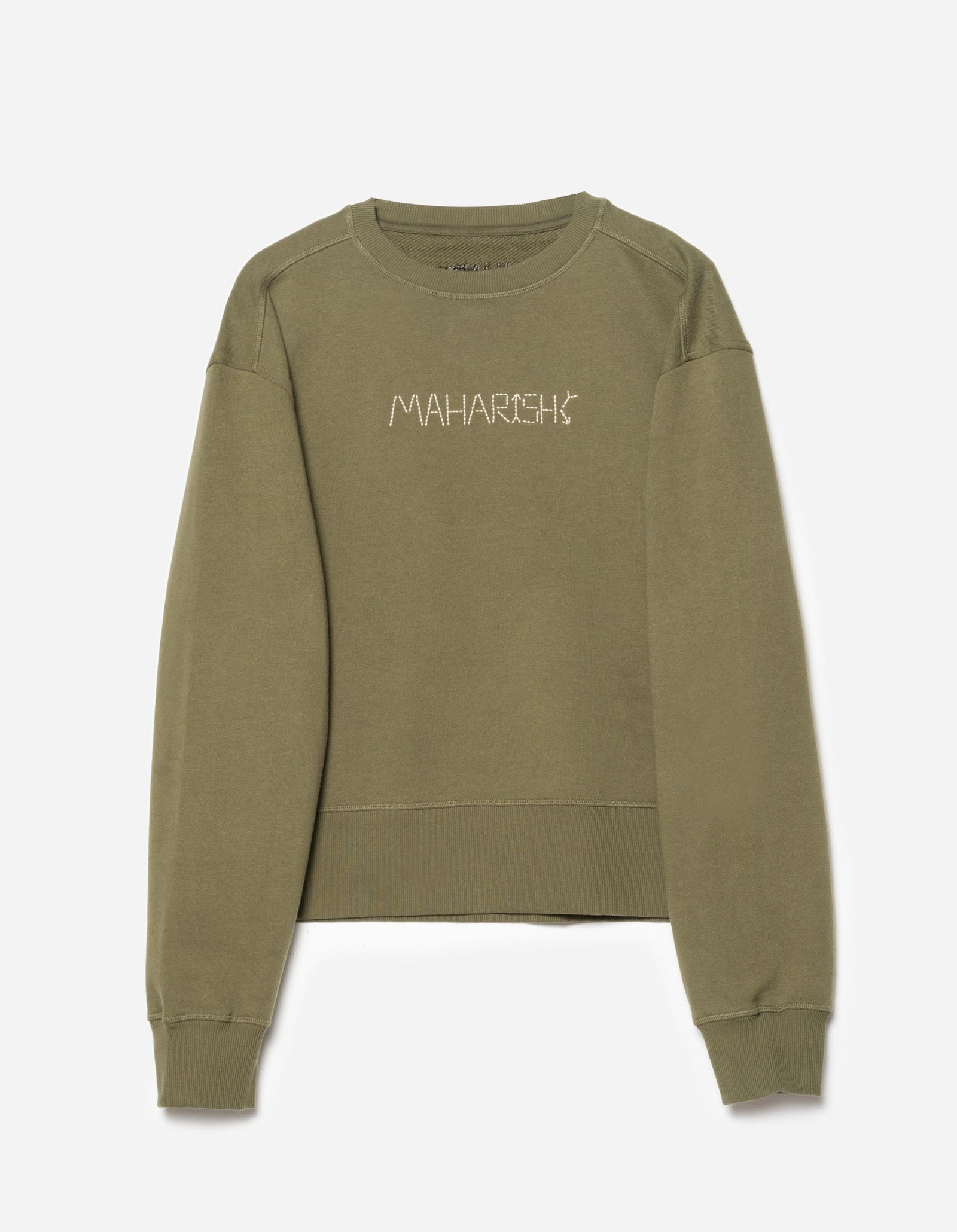7096 Alaskan Hilltribe Embroidered Crew Sweat Olive OG-107F