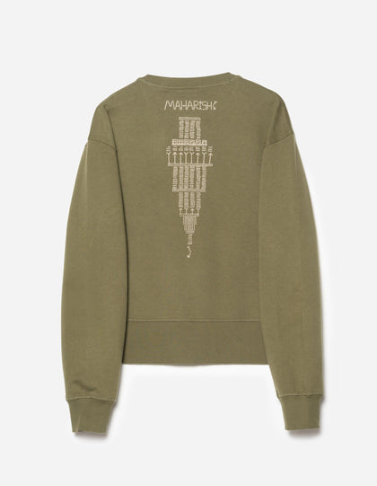 7096 Alaskan Hilltribe Embroidered Crew Sweat Olive OG-107F
