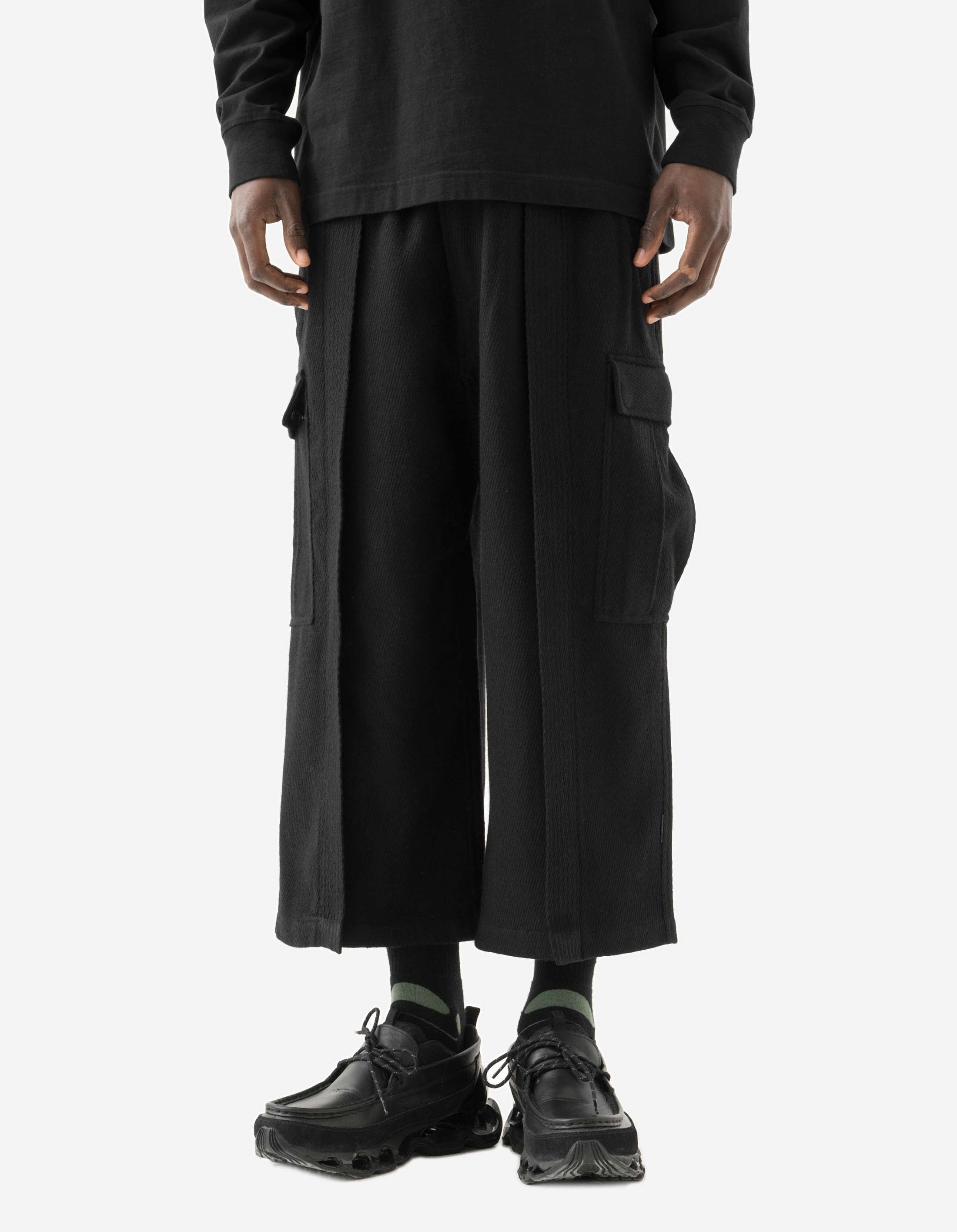 7100 Recycled Wool Cargo Cropped Hakama Black – Maharishi