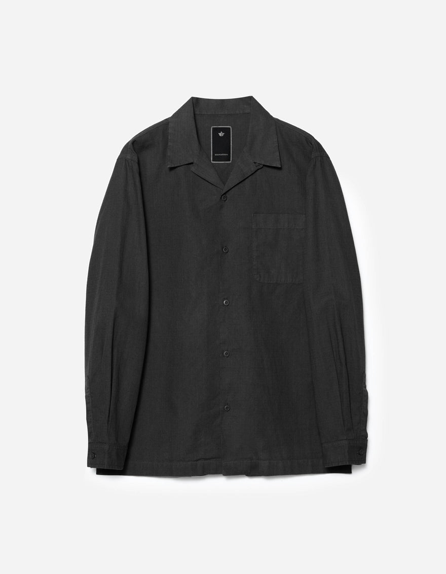 7101 L/S Camp Collar Shirt Black