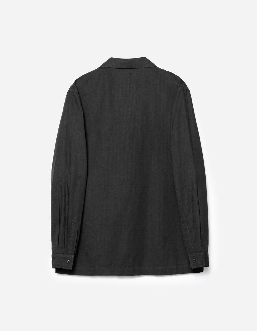 7101 L/S Camp Collar Shirt Black
