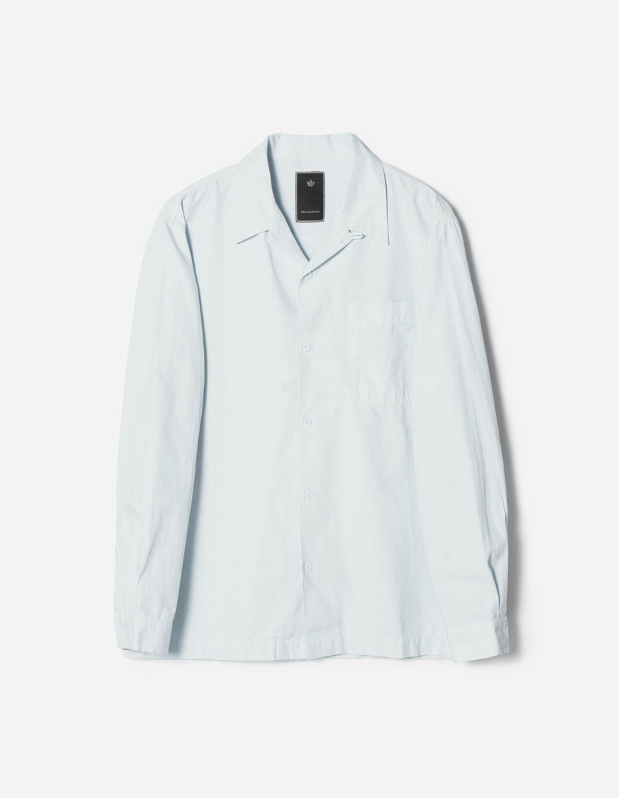 7101 L/S Camp Collar Shirt Ice Blue