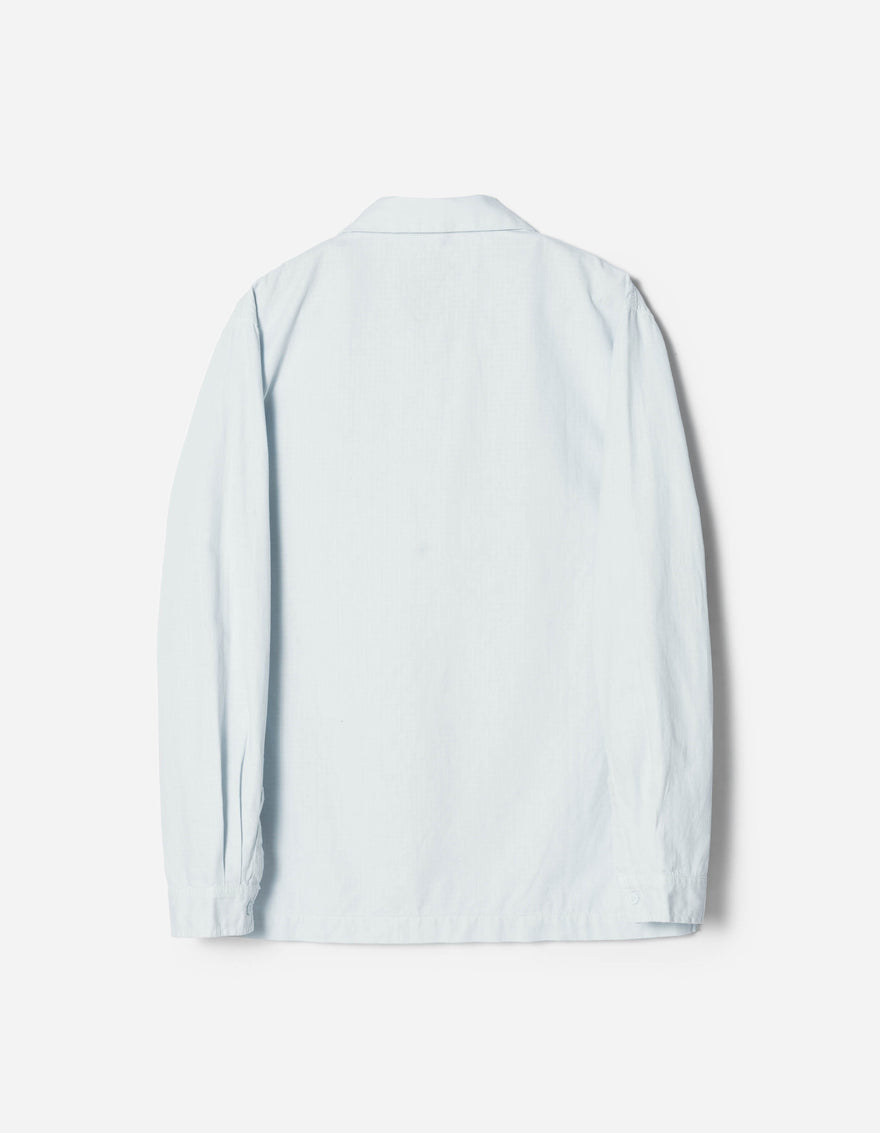 Light blue jacket on a white background