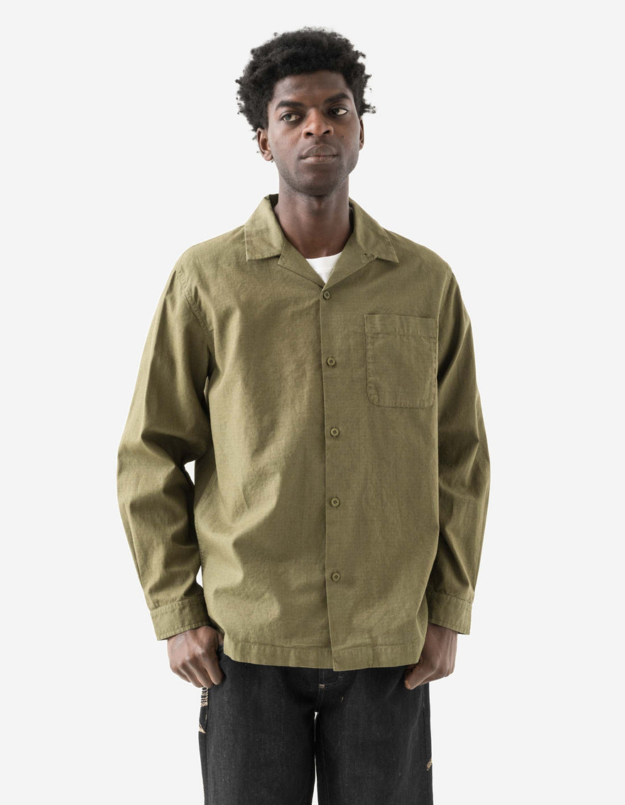 7101 L/S Camp Collar Shirt Olive OG-107F