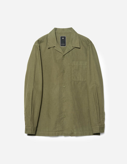 7101 L/S Camp Collar Shirt Olive OG-107F