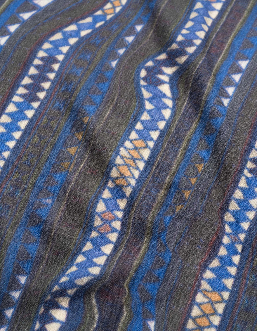 7103 Hill Tribe Pashmina Navy