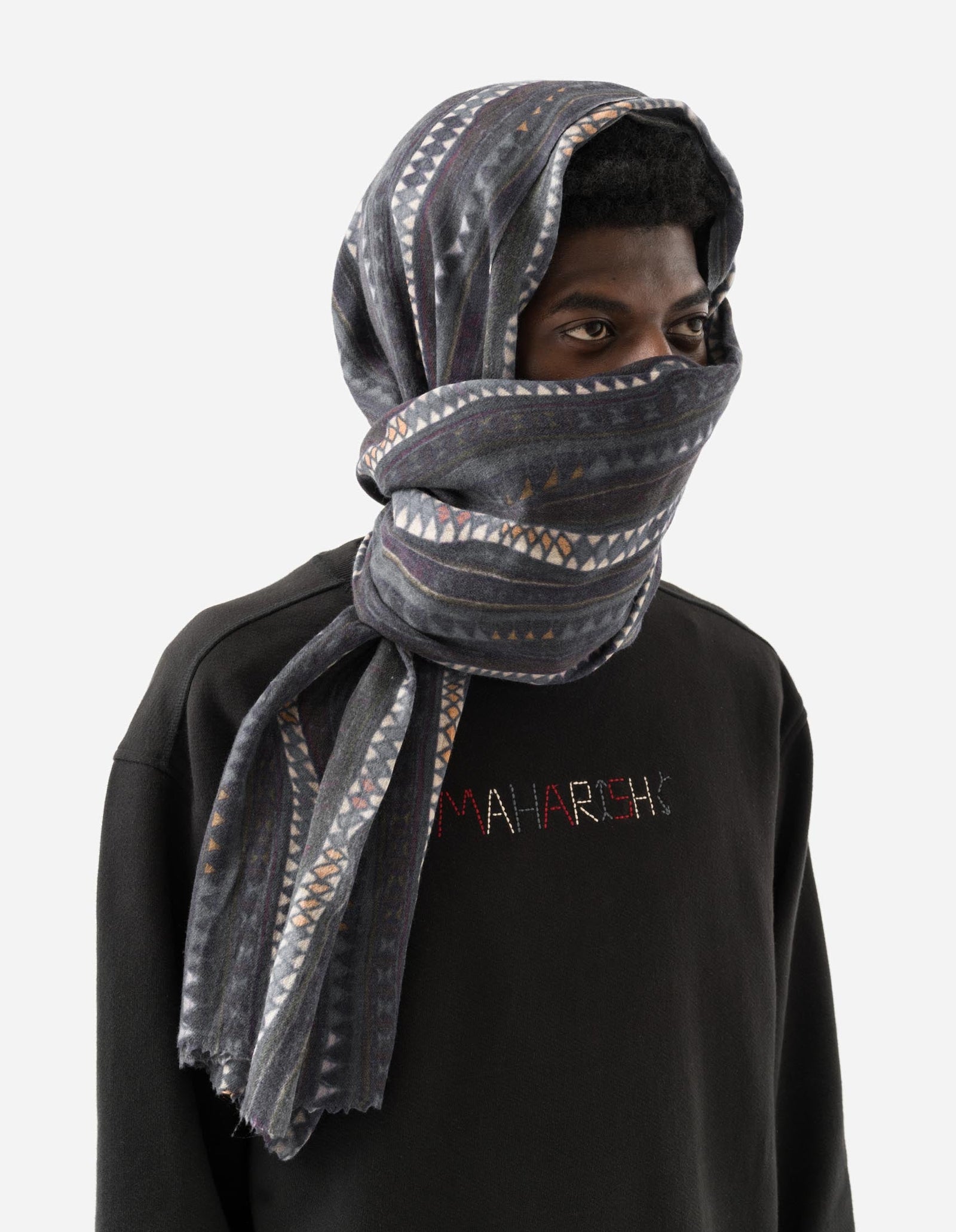 7103 Hill Tribe Pashmina Navy