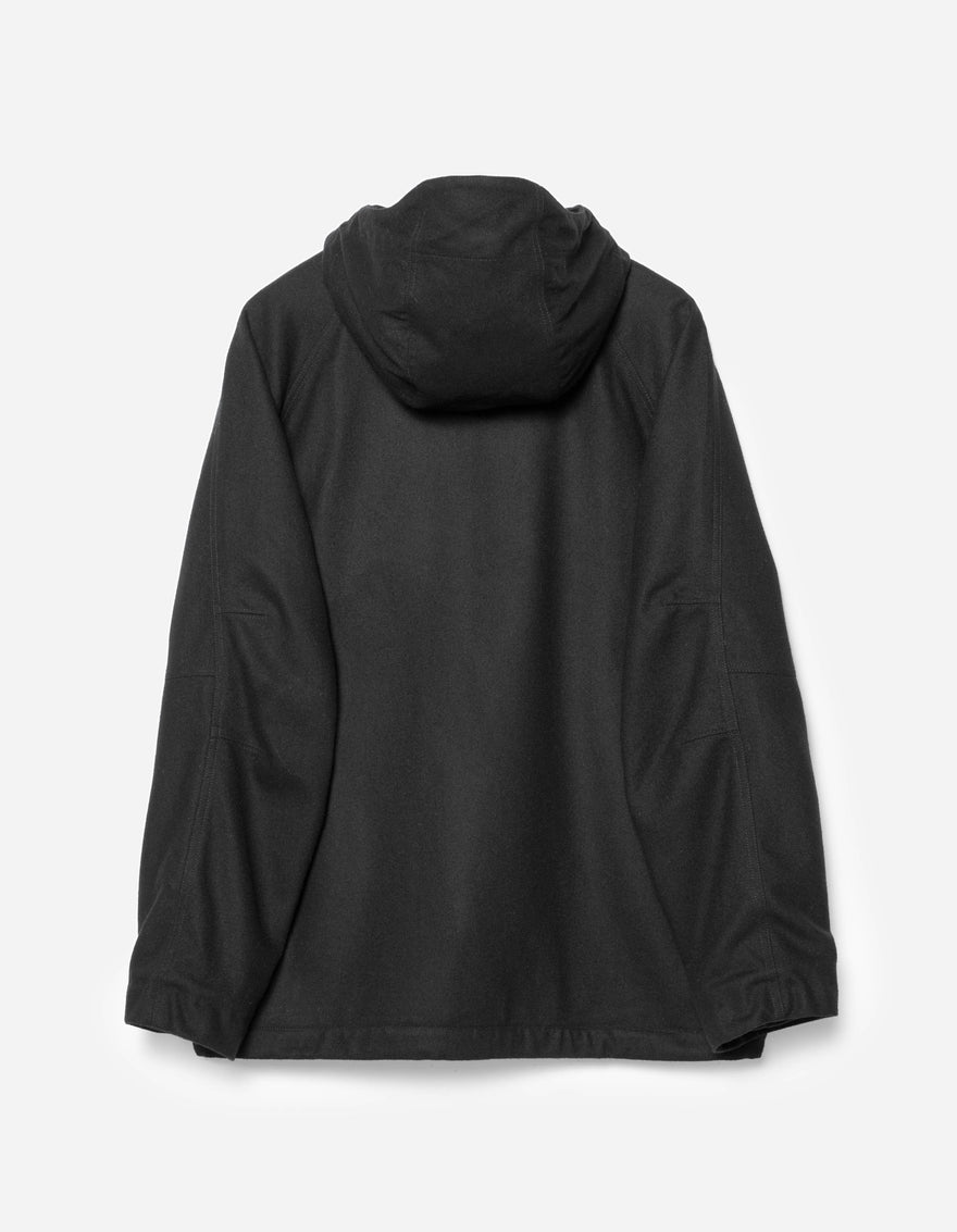 7104 Cordura Wool Hooded Jacket Black