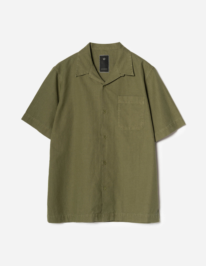 7105 Hemp Camp Collar Shirt Olive OG-107F