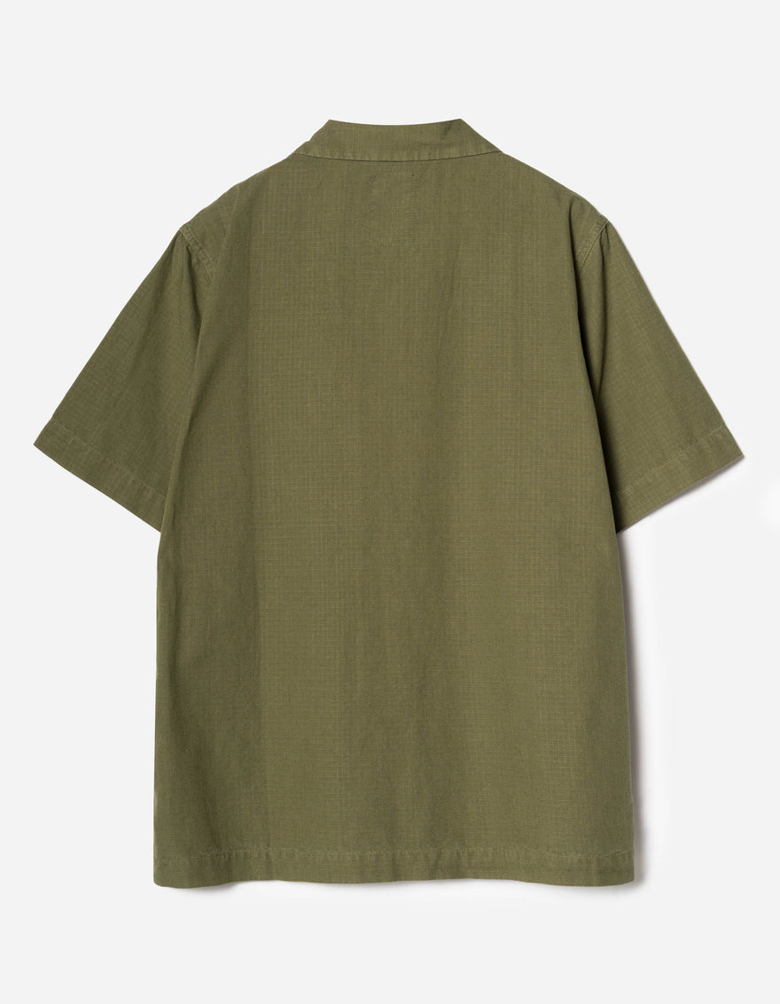 7105 Hemp Camp Collar Shirt Olive OG-107F