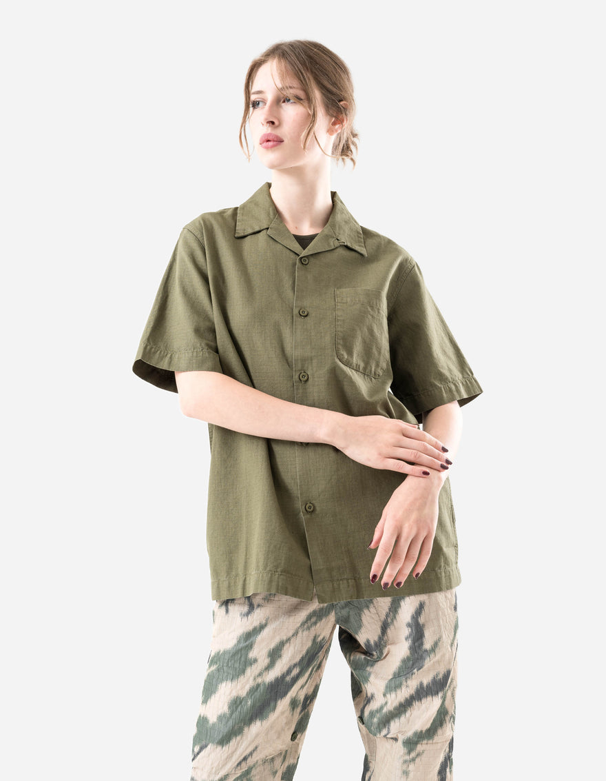 7105 Hemp Camp Collar Shirt Olive OG-107F