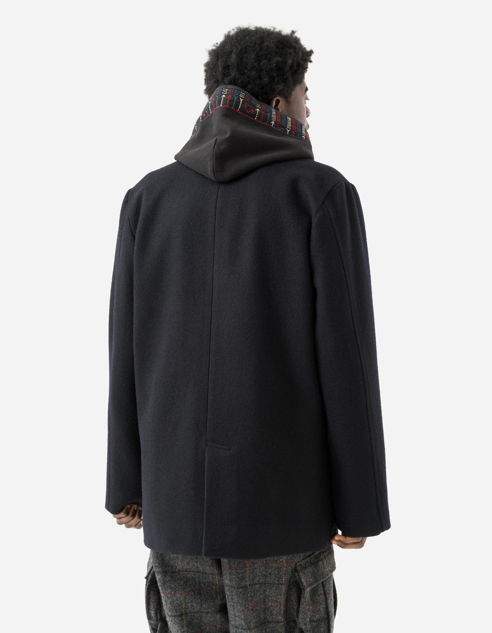 7109 Hanbok Pea Coat Navy