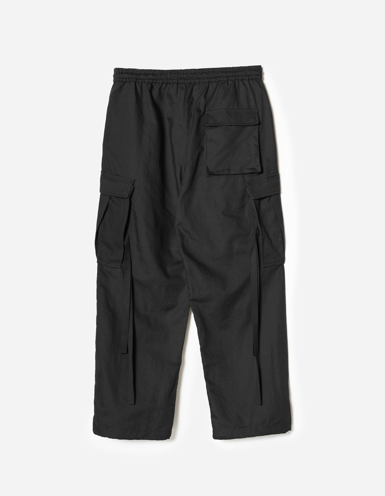 7110 Hemp Utility Cargo Track Pants Black