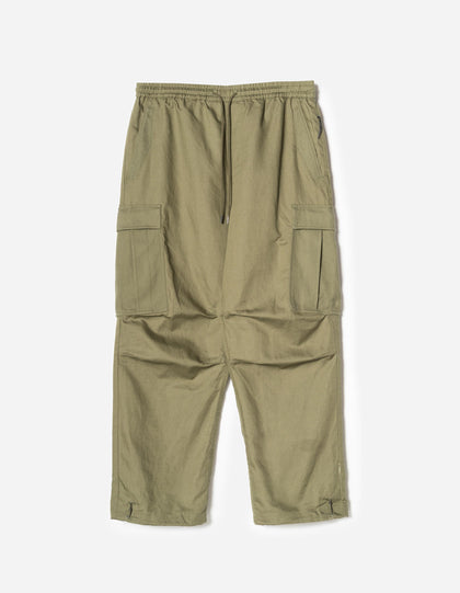 7110 Hemp Utility Cargo Track Pants Olive OG-107F