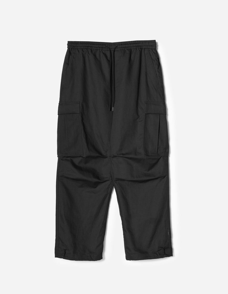7110 Hemp Utility Cargo Track Pants Black