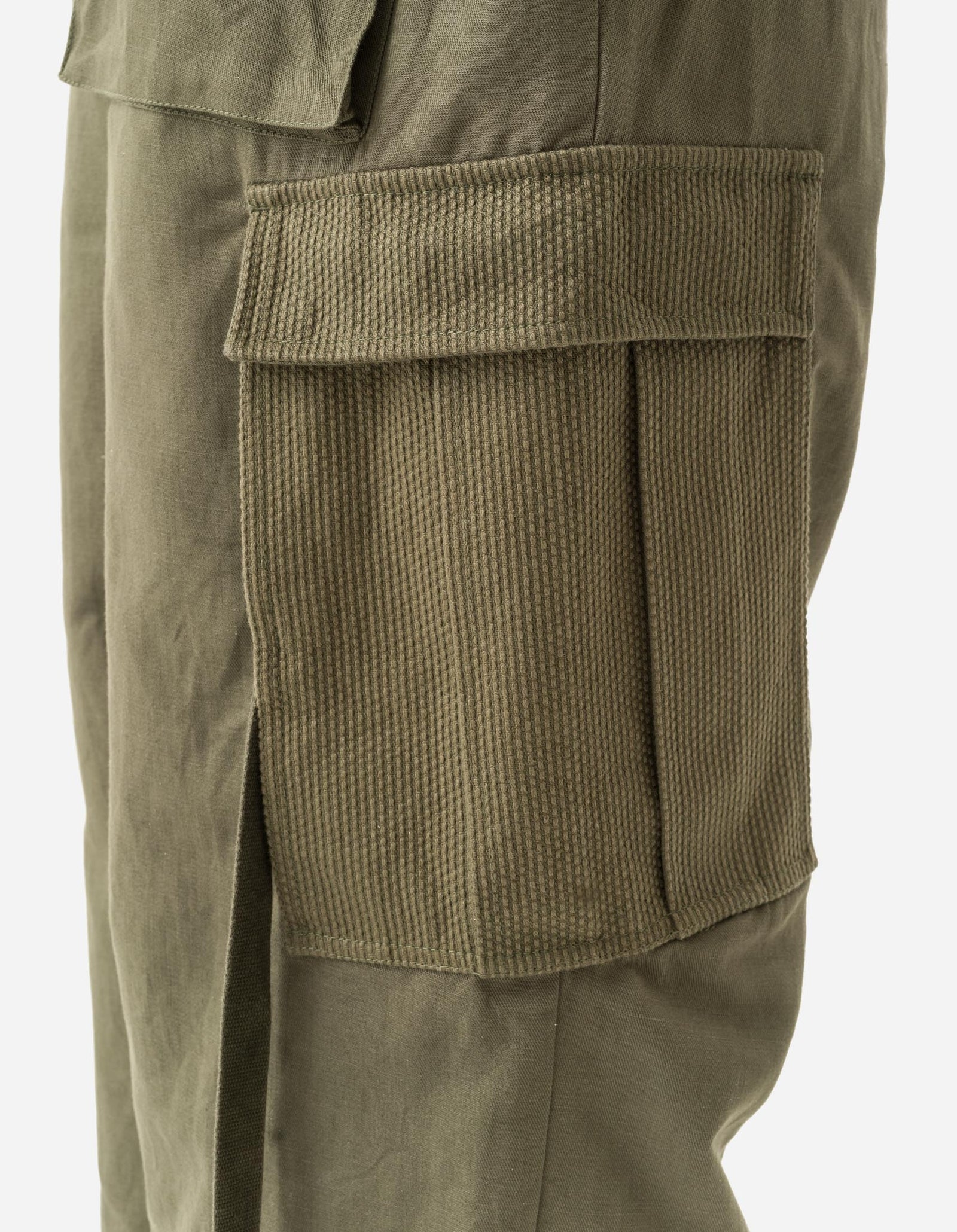 7110 Hemp Utility Cargo Track Pants Olive OG-107F