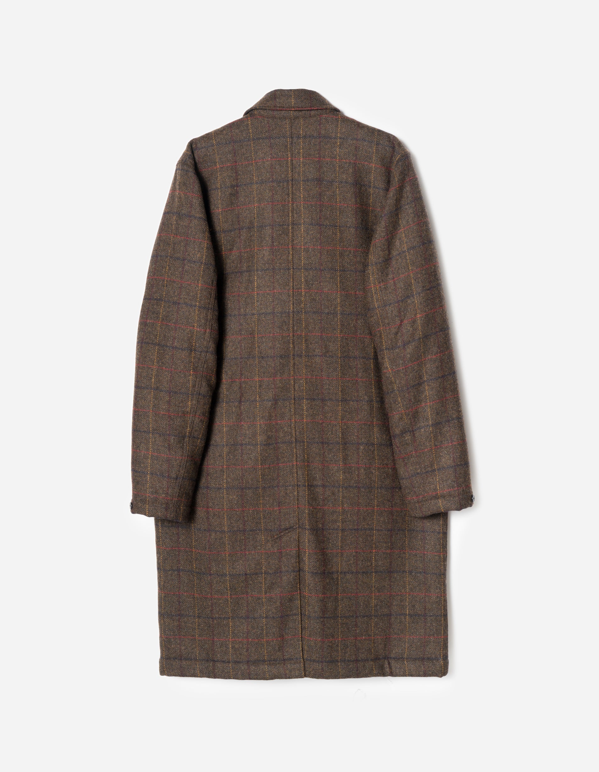 Brown checkered coat on a white background