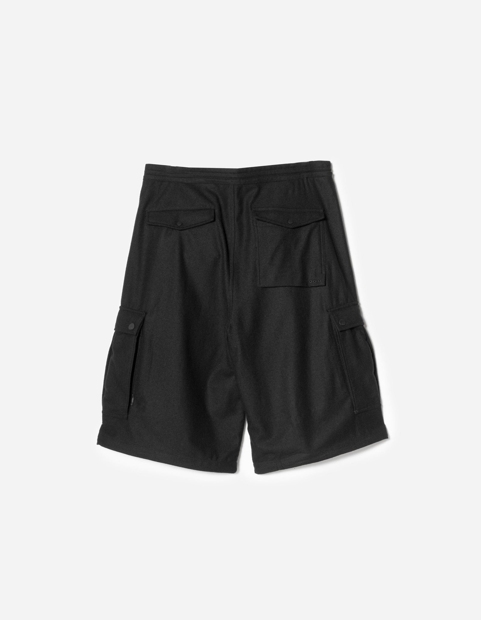 7118 Oversized Wool Cargo Snoshorts Black