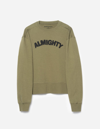 7124 Almighty Vintage Crew Sweat Olive OG-107F