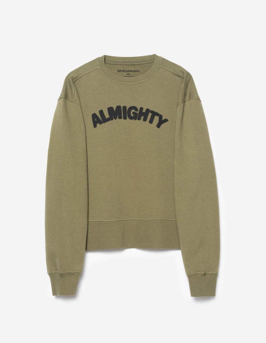 7124 Almighty Vintage Crew Sweat Olive OG-107F